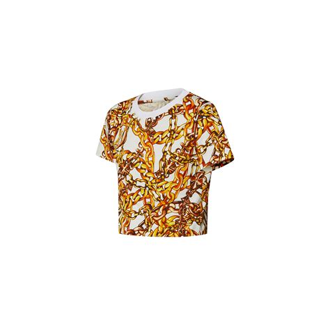 louis vuitton print crop top|Chain Print Crop Top .